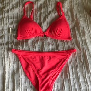 Hot pink H&M bikini top and bottom